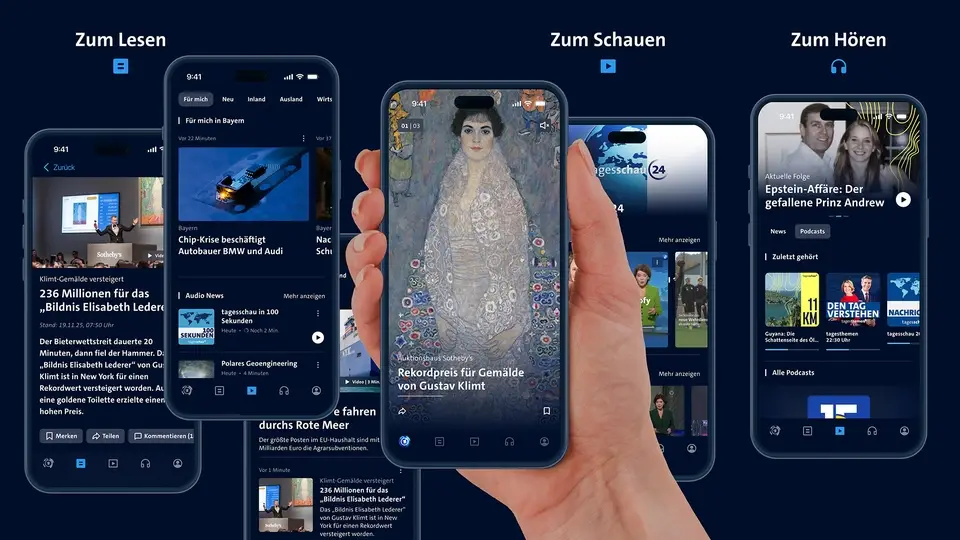 Ressorts-Übersicht der tagesschau-App