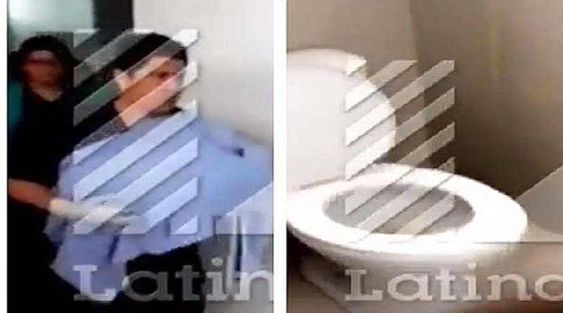 Collique: No la atendieron y da a luz en baño de hospital (VIDEO)