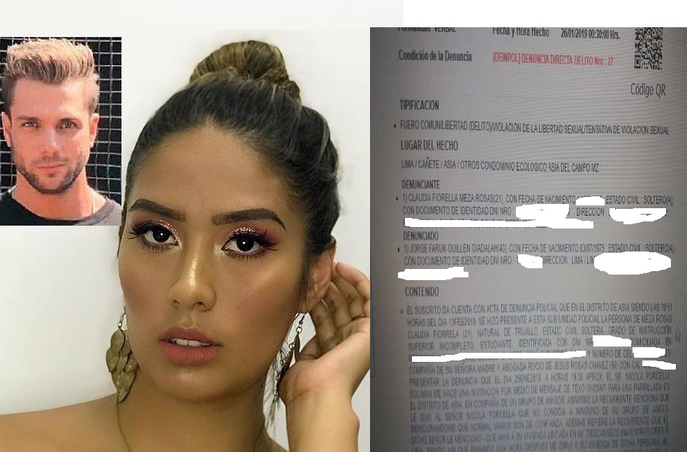 Nicola Porcella: Esta es la denuncia de Miss Trujillo por tentativa de violación tras fiesta de chicos reality