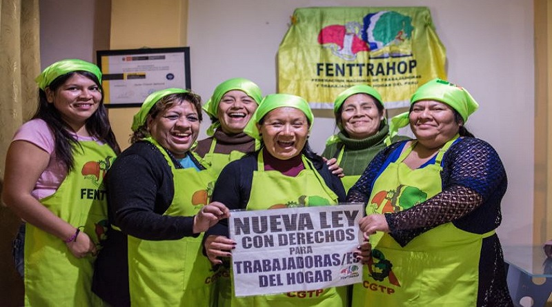 Trabajadoras del hogar piden a Vizcarra promulgar ley por sus derechos laborales [VIDEO]