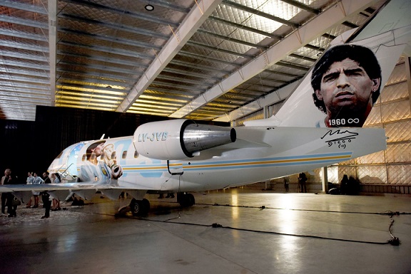 Tango D10S, el avión en homenaje a Maradona que irá a Qatar 2022
