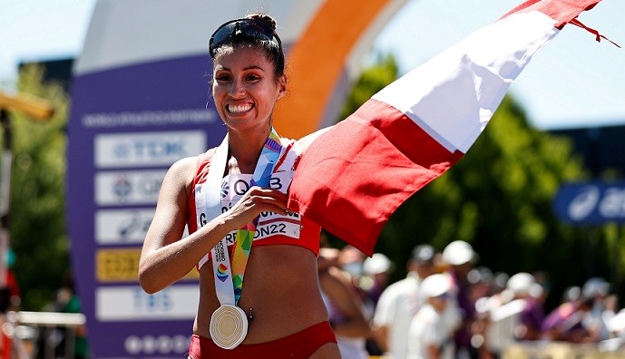 Kimberly García gana medalla de oro en marcha del Mundial de Atletismo